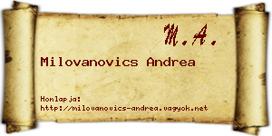 Milovanovics Andrea névjegykártya